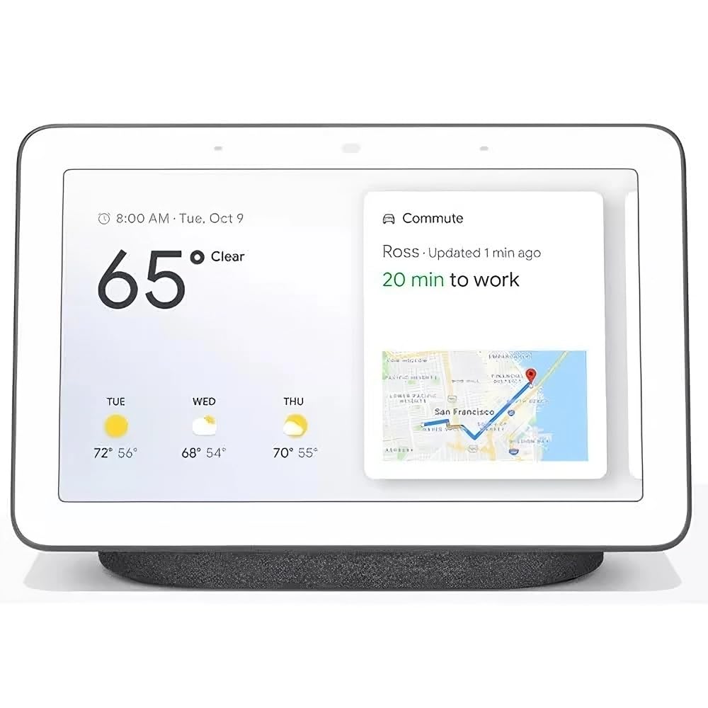 Google Nest Hub (1st Gen) | 7" Smart Display with Google Assistant | Voice Control for Smart Home Devices | YouTube, Spotify | Wi-Fi & Bluetooth Enabled (Charcoal)
