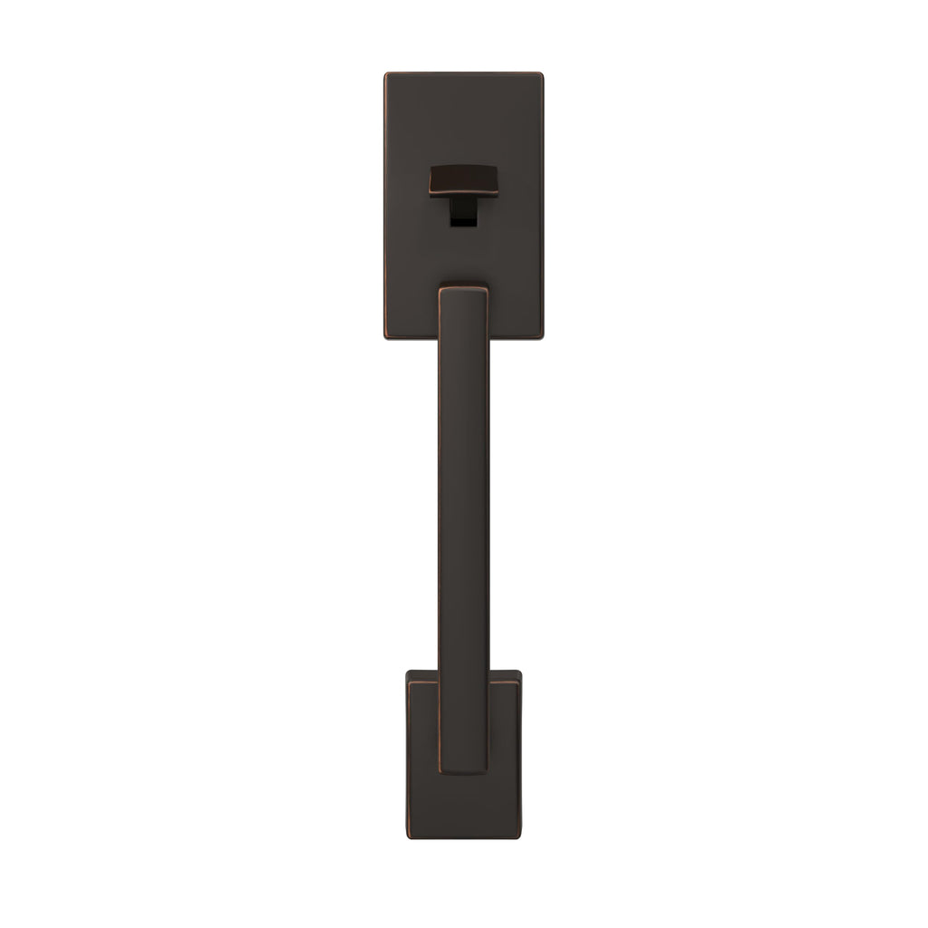 Schlage Century Lower Half Entry Handleset, Latitude Lever, Aged Bronze