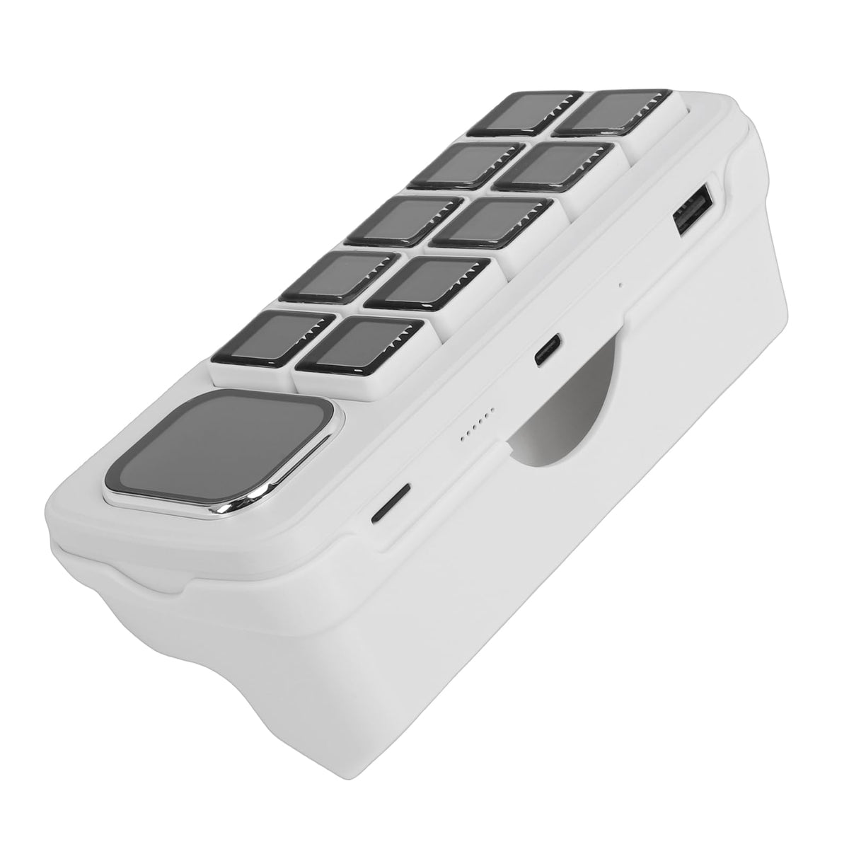 AI Voice Recognition Interact Control Panel with Double Systems for True Mechanical Input Experience, WiFi 2.4GHz Band Support, ABS Material (White)