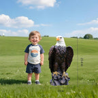 Bald Eagle Statue Outdoor - Large American Eagle Figurine for Garden 24.4"H
