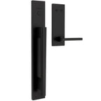 Kwikset Careus Front Door Lock Handle and Deadbolt Set, Entry Door Handleset Exterior with Interior Reversible Lever, Matte Black, Pick Resistant SmartKey Rekey Deadbolt Security