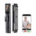 3D Face Recognition Smart Door Lock – Fully Automatic Biometric Fingerprint Lock with Facial Scan, APP Control, Keypad & Key Entry | Aluminum Alloy Digital Front Door Lock for Home, Office & Apartment