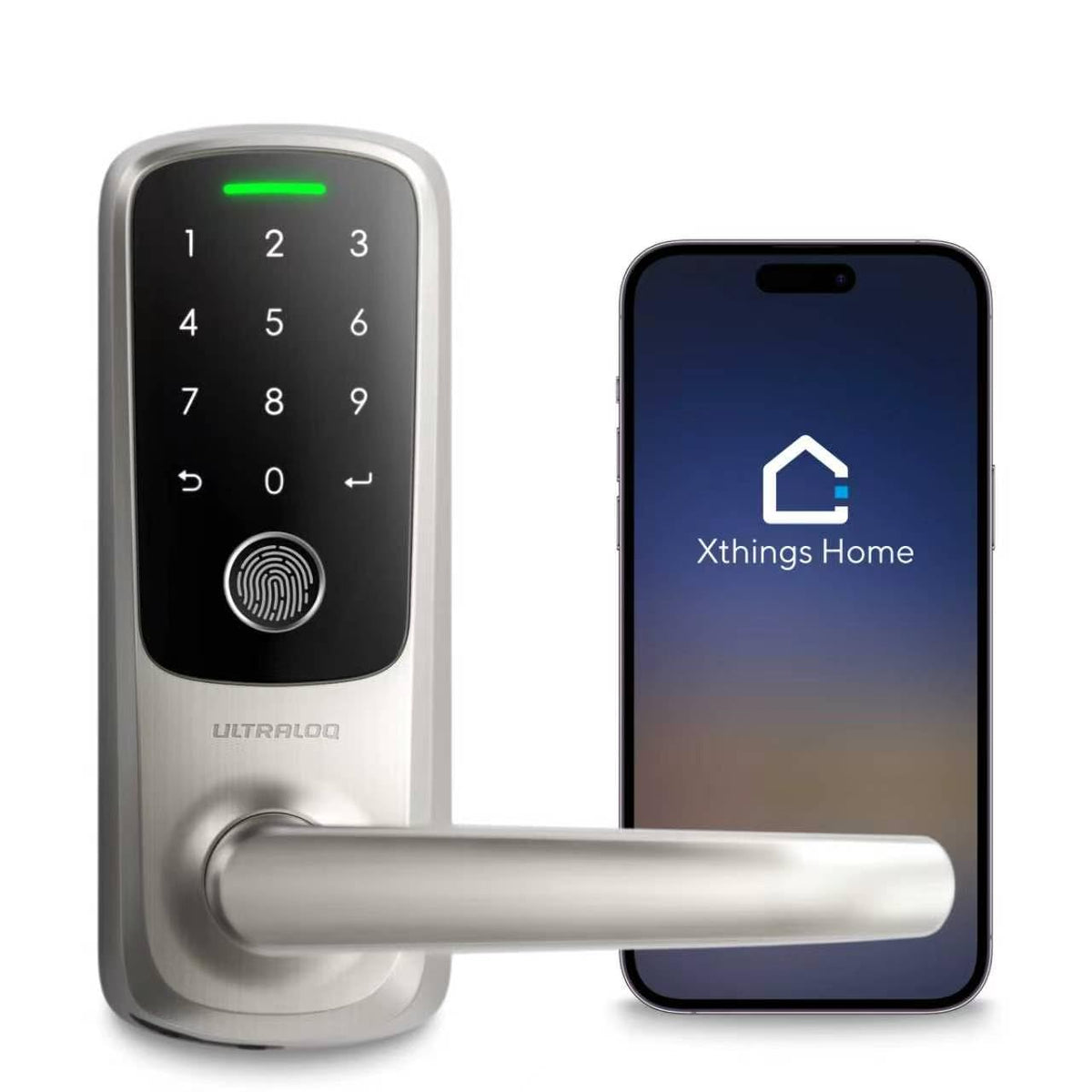ULTRALOQ Latch 5 Fingerprint Smart Lock, Wifi Door Lock, App Remote Control