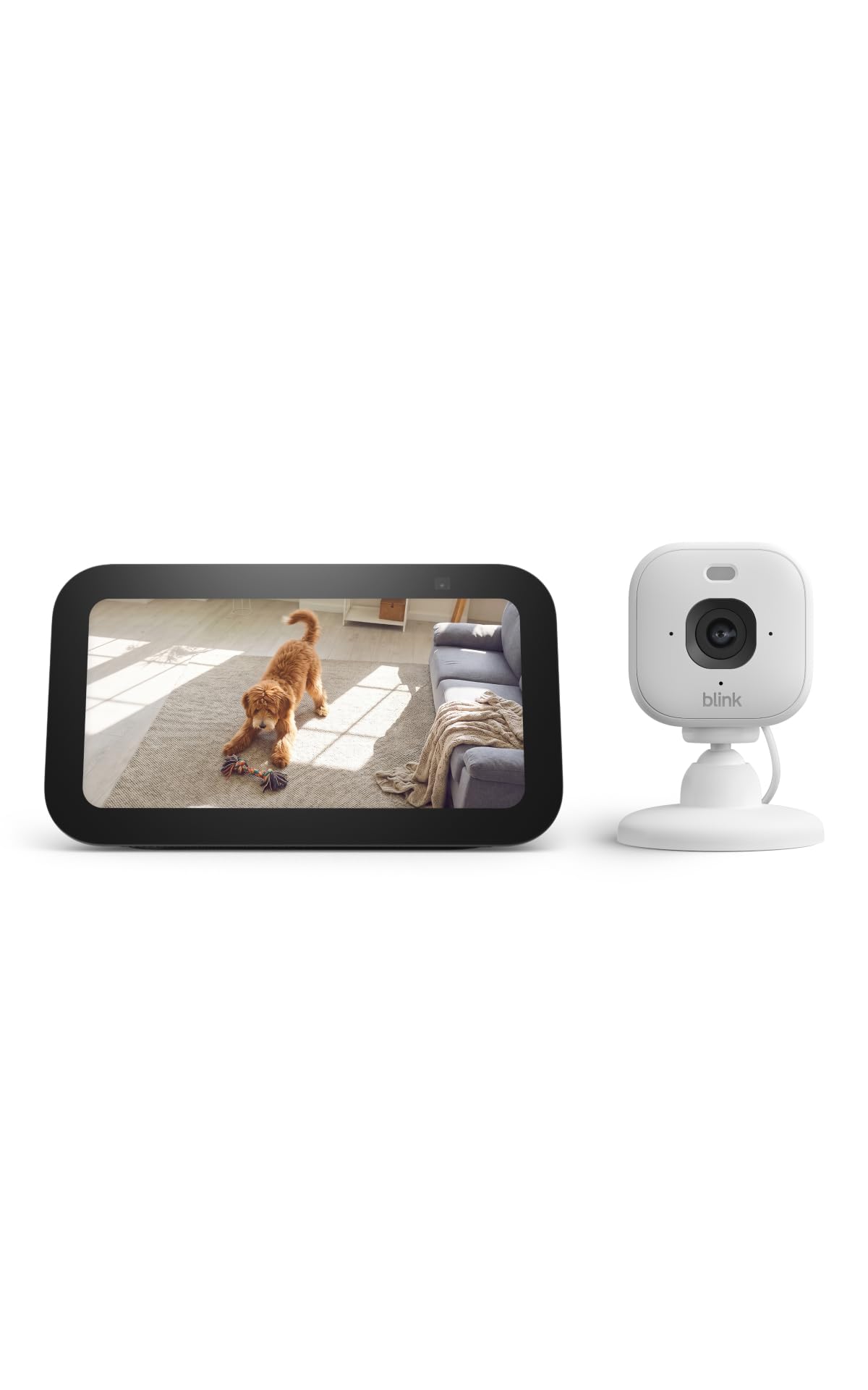 Amazon Echo Show 11 (newest model) Full-HD 11" Display with Alexa+ & Blink Mini 2K+ Indoor Security Camera Bundle - Glacier White