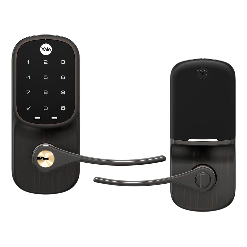 Yale WiFi Smart Lock with Handle & Keypad, Keyless Entry, Satin Nickel
