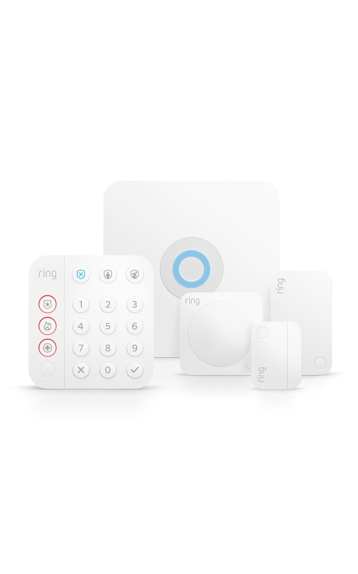 Ring Alarm 5-Piece Kit (newest model), Wireless smart home or business security system, expandable, easy setup, Mobile App Control, 24/7 Professional Monitoring, Alexa Compatible