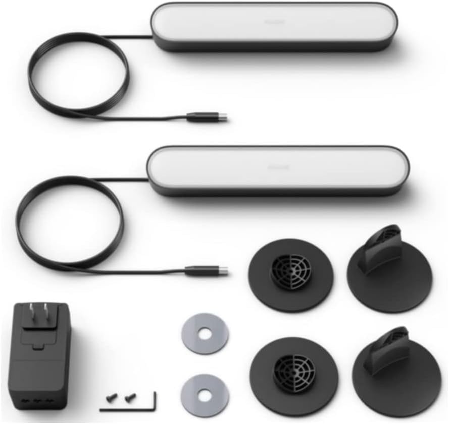 Philips Hue Play Smart Light Bar Base Kit, 2-Pack, Black