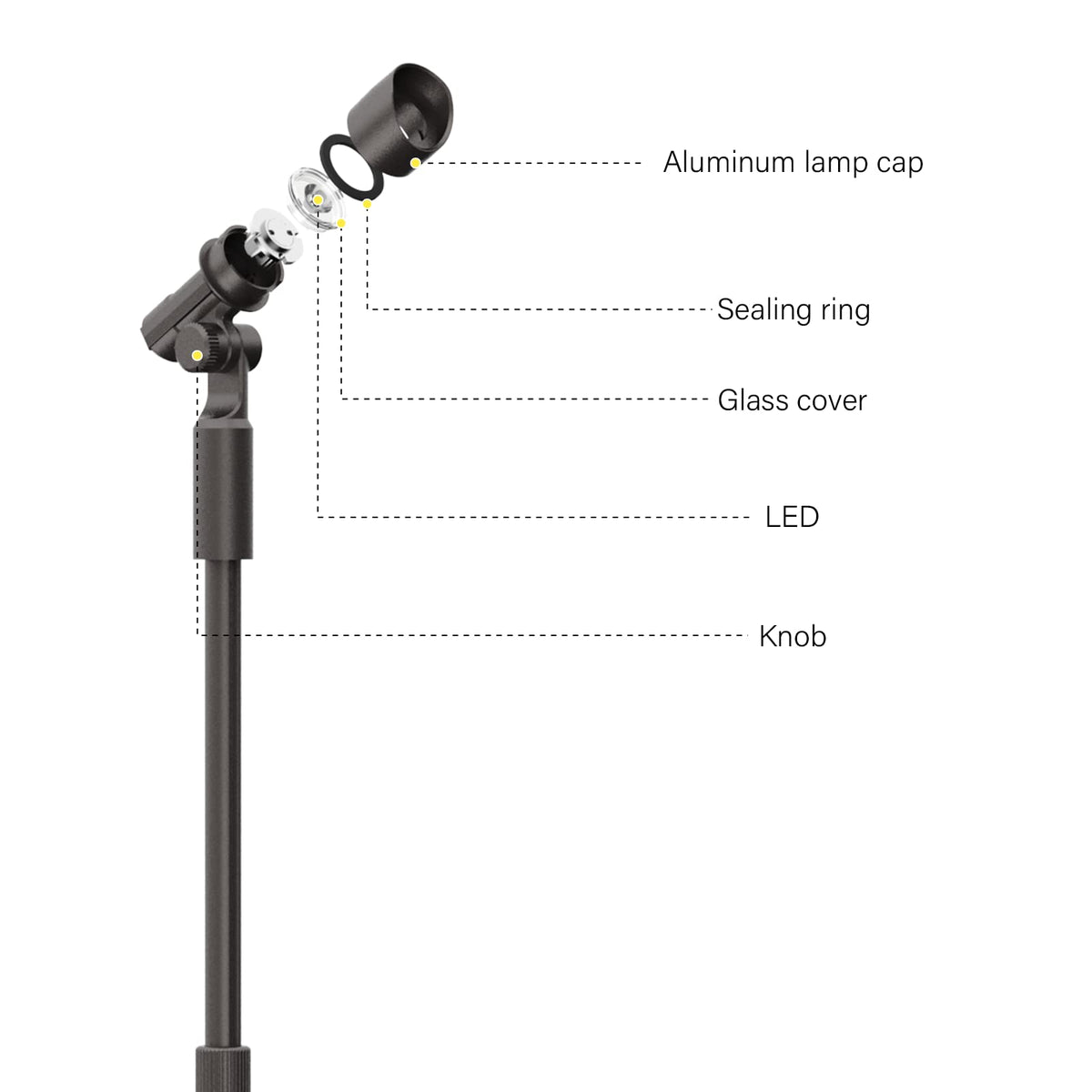 Malibu Low Voltage LED Telescoping Wall Light Outdoor Spotlight Waterproof Lighting for Driveway, Yard, Lawn, Flood, Garden, Outdoor Lighting 8 PK 8406-2606-08