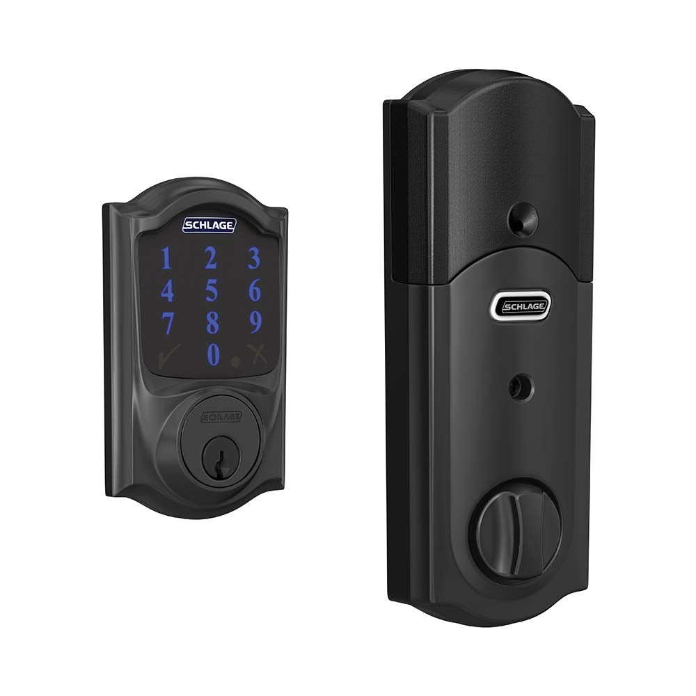 Schlage Connect Smart Deadbolt Lock with Camelot Trim, Satin Nickel
