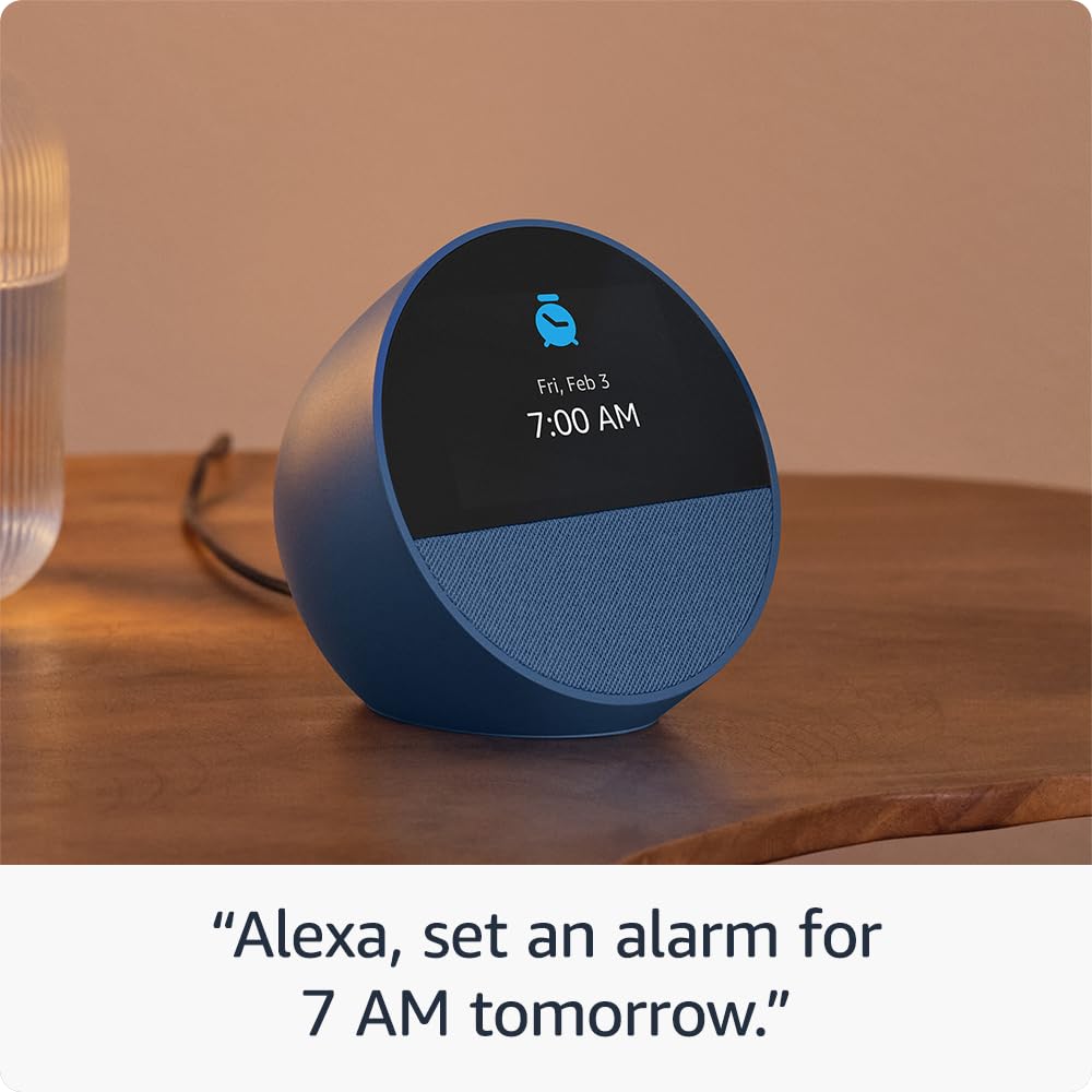 Echo Spot with TP-Link Tapo Smart Color Bulb
