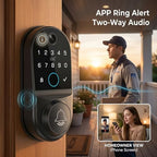 Smart Door Lock for Front Door: WiFi & Camera with 1080p HD Night Vision