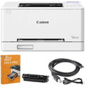 Canon imageCLASS LBP646Cdw Wireless Color Laser Printer - Single Function, Auto 2-Sided Duplex, 26 ppm, Mobile Print (AirPrint/Mopria) - Bundle with Deco Gear Printing eBook & 6FT USB Cable