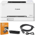Canon imageCLASS LBP646Cdw Wireless Color Laser Printer - Single Function, Auto 2-Sided Duplex, 26 ppm, Mobile Print (AirPrint/Mopria) - Bundle with Deco Gear Printing eBook & 6FT USB Cable