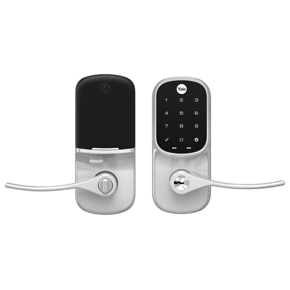 Yale WiFi Smart Lock with Handle & Keypad, Keyless Entry, Satin Nickel