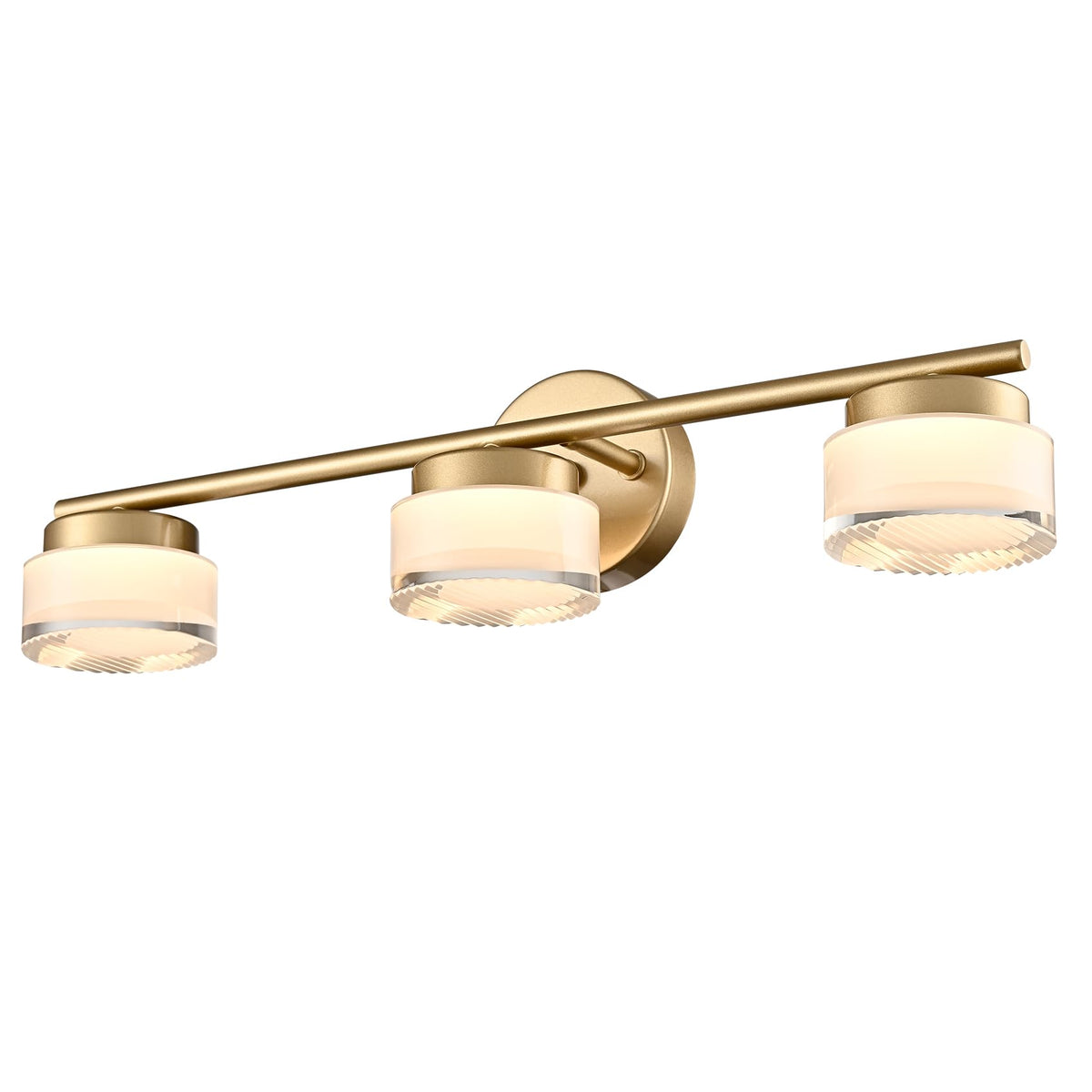 DAYCENT Black 3-Light Bathroom Vanity Lights with APP/Remote Control 21.26"