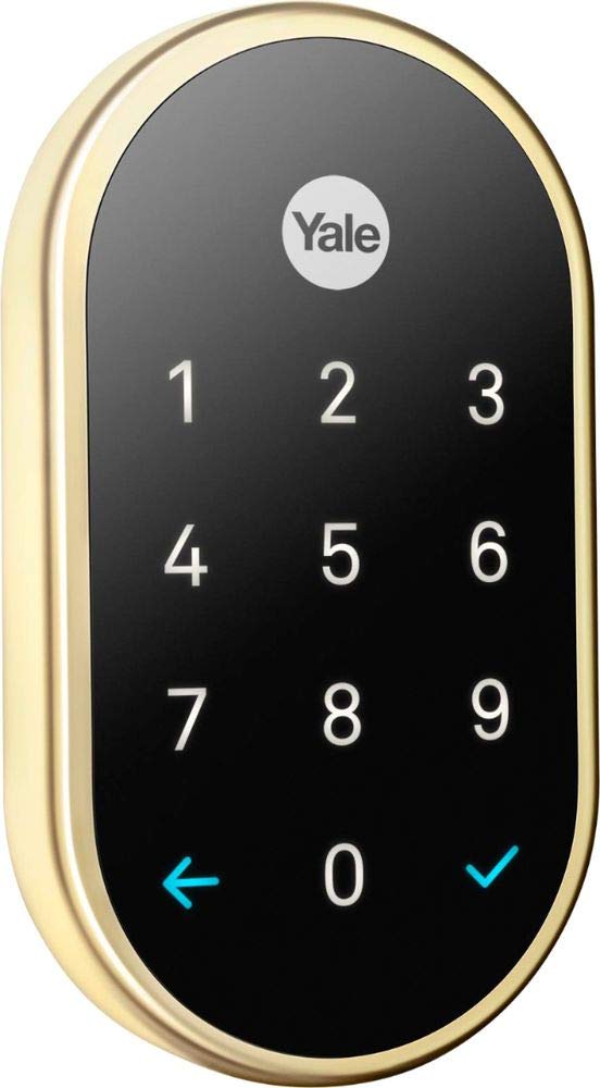 Google Nest x Yale Lock - Tamper-Proof Smart Lock for Keyless Entry - Keypad Deadbolt Lock for Front Door - Oil Rubbed Bronze