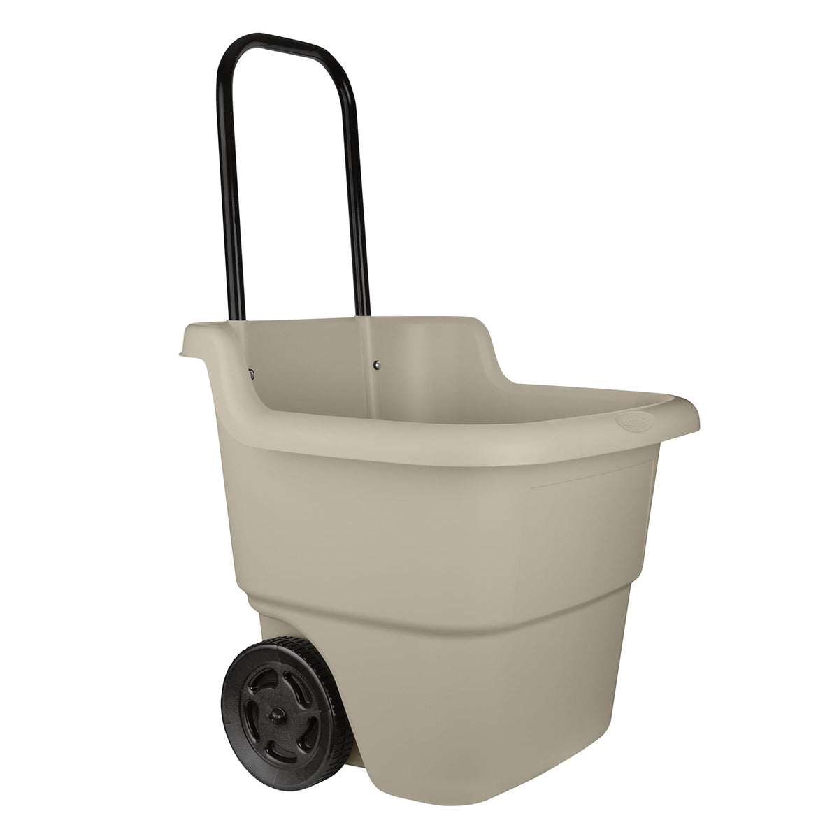 Suncast 2-Pack Multipurpose Rolling Lawn and Garden Utility Cart, 15 Gallon, Taupe - Outdoor Storage Carts with Wheels - Gardening Accessories, Tools, and Equipment