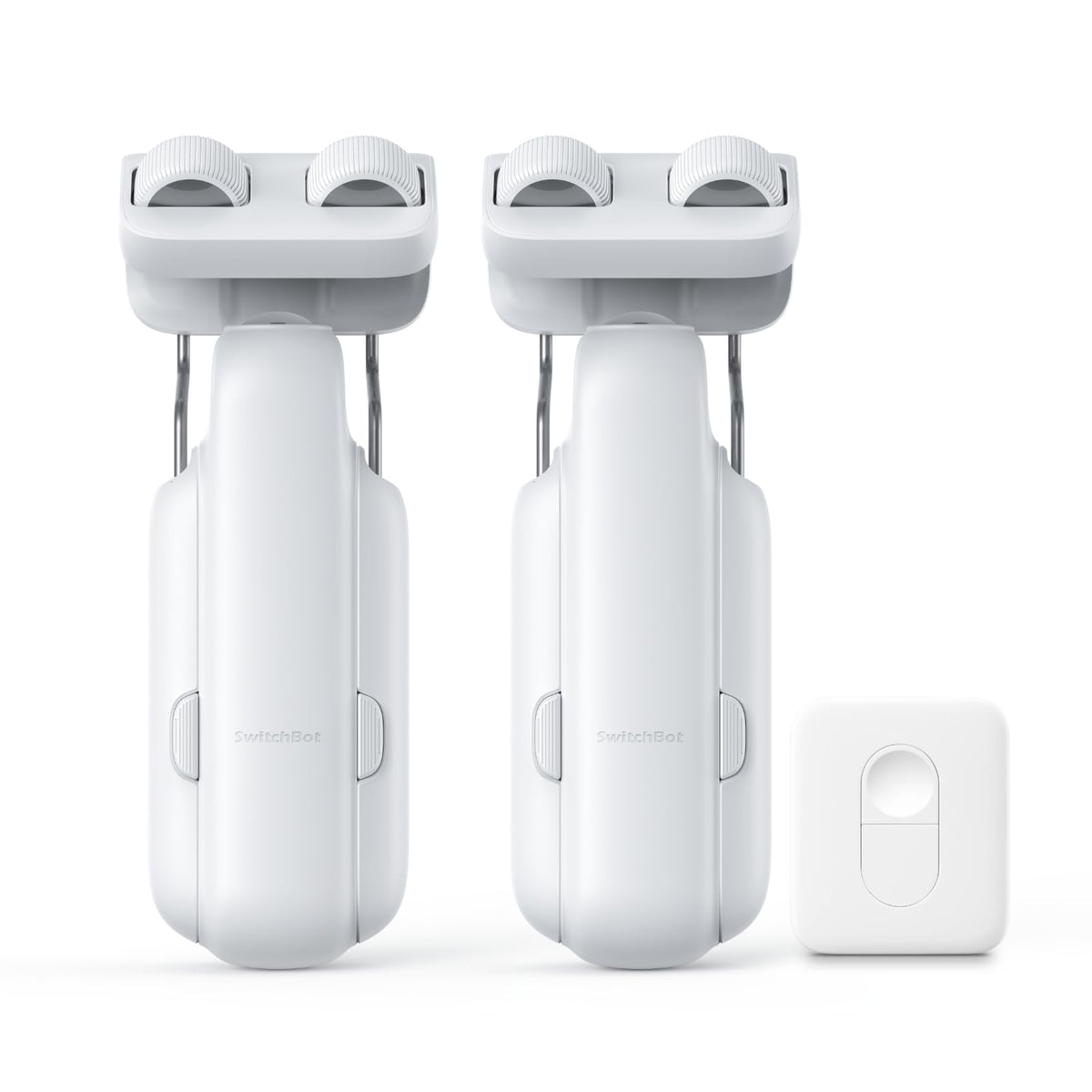 SwitchBot 2025 Automatic Curtain Opener 3 Rod-Bluetooth Remote Control, WiFi&APP Control, Upgraded High-Performance, Add Hub to Work with Alexa, Google Home, HomeKit via Matter(2025 Curtain Opener*2)