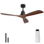 Sofucor 48 Inch Smart Wood Ceiling Fans with Lights, Flush/Downrod Mount