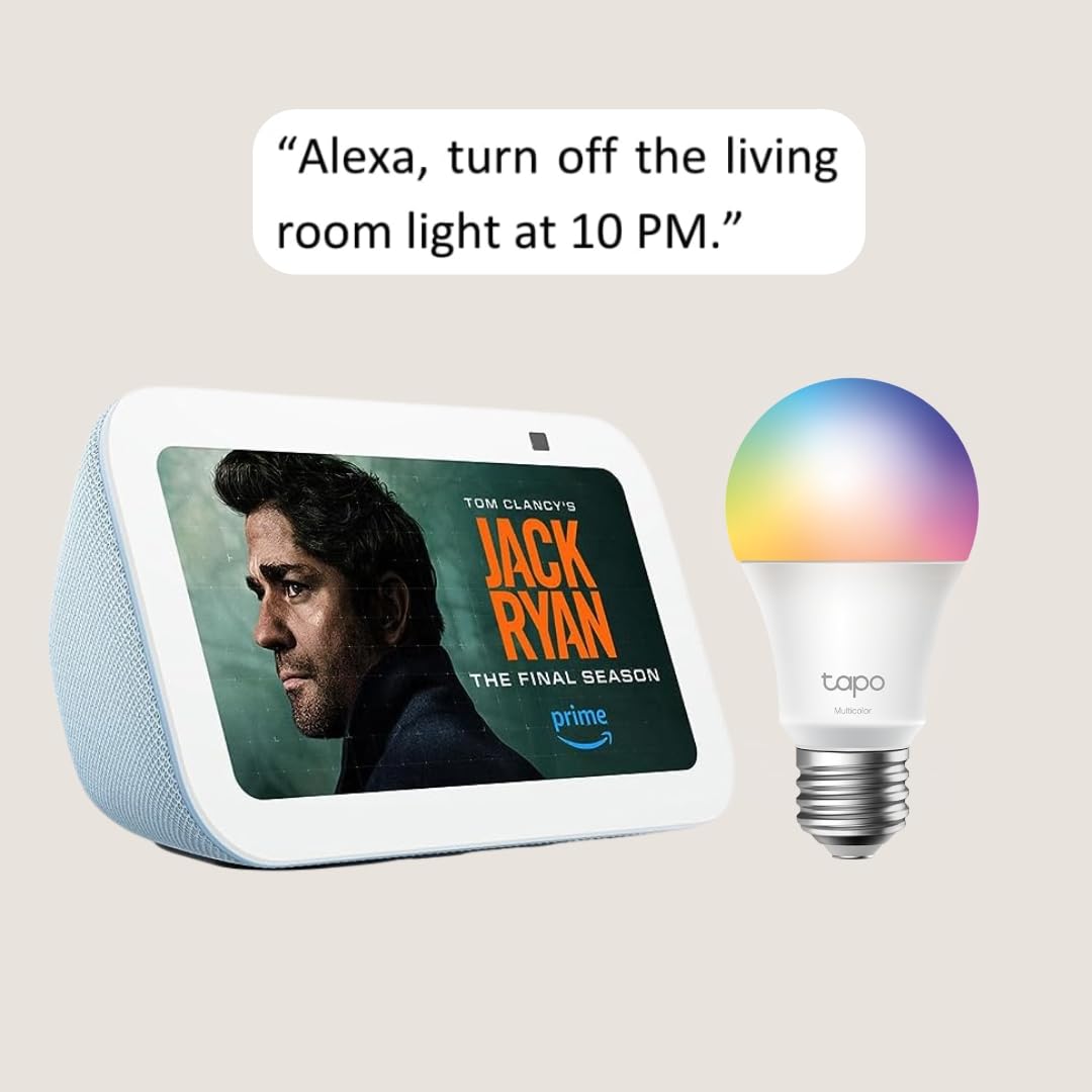 Echo Show 5 with TP-Link Tapo Smart Color Bulb