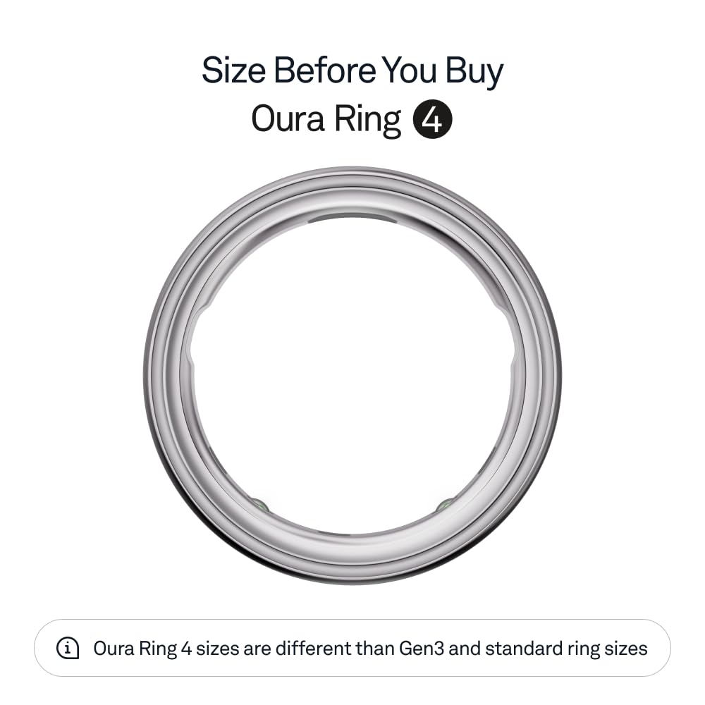 Oura Ring 4 Smart Ring - Silver - Size 7