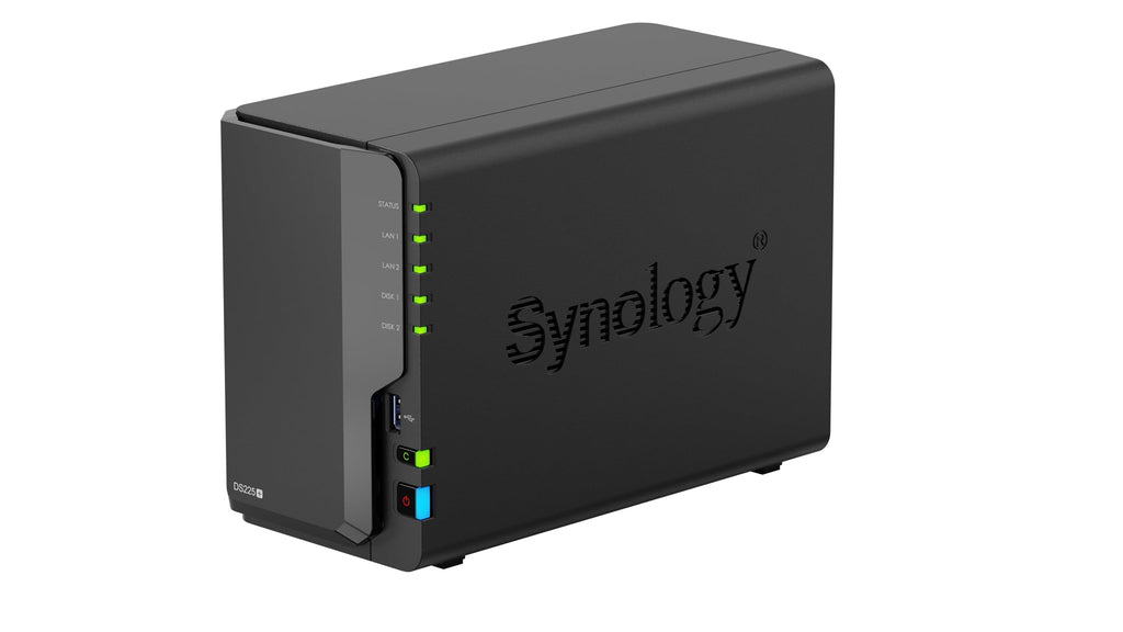 Synology DS225+ Private Cloud Media Server - Stream, Back Up Photos & Share Files, Intel CPU for Hardware Transcoding (2-Bay Diskless NAS)