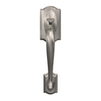 SCHLAGE Camelot Lower Half Entry Handleset, Georgian Knob, Satin Nickel