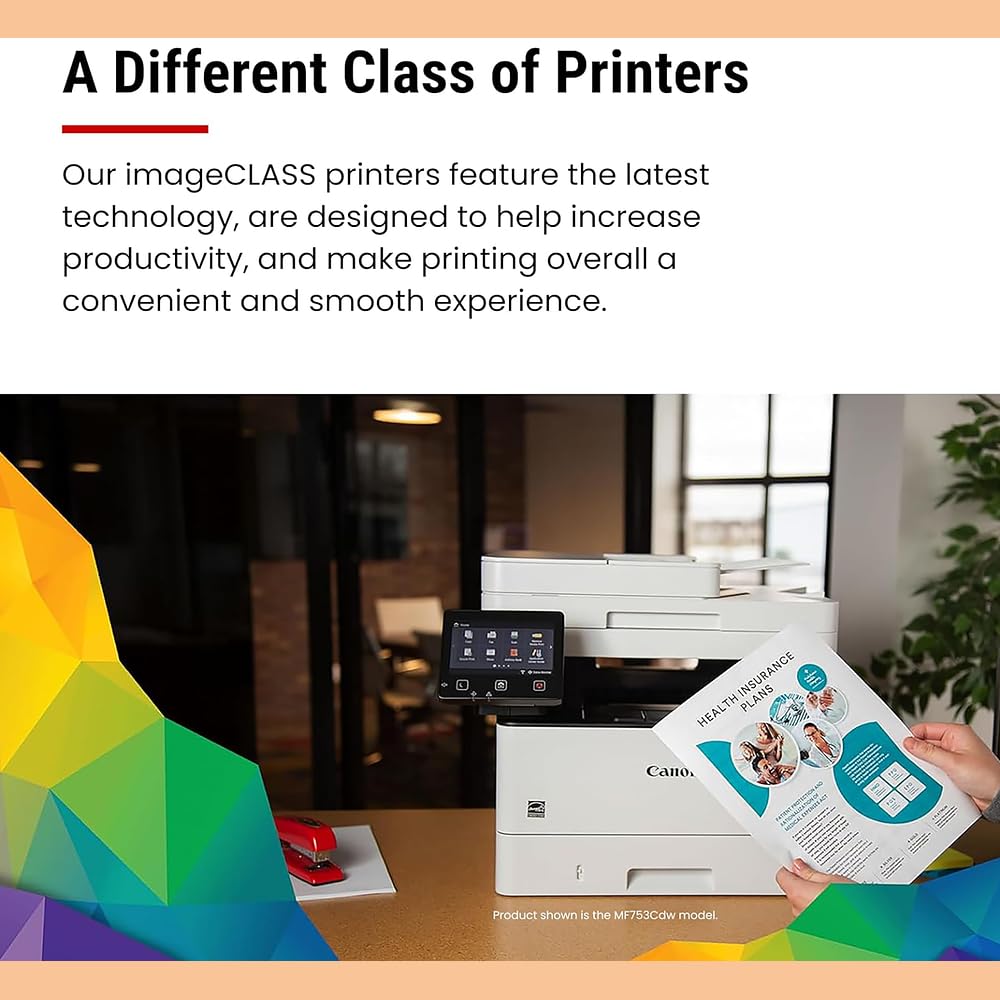 Canon imageCLASS LBP646Cdw Wireless Color Laser Printer - Single Function, Auto 2-Sided Duplex, 26 ppm, Mobile Print (AirPrint/Mopria) - Bundle with Deco Gear Printing eBook & 6FT USB Cable