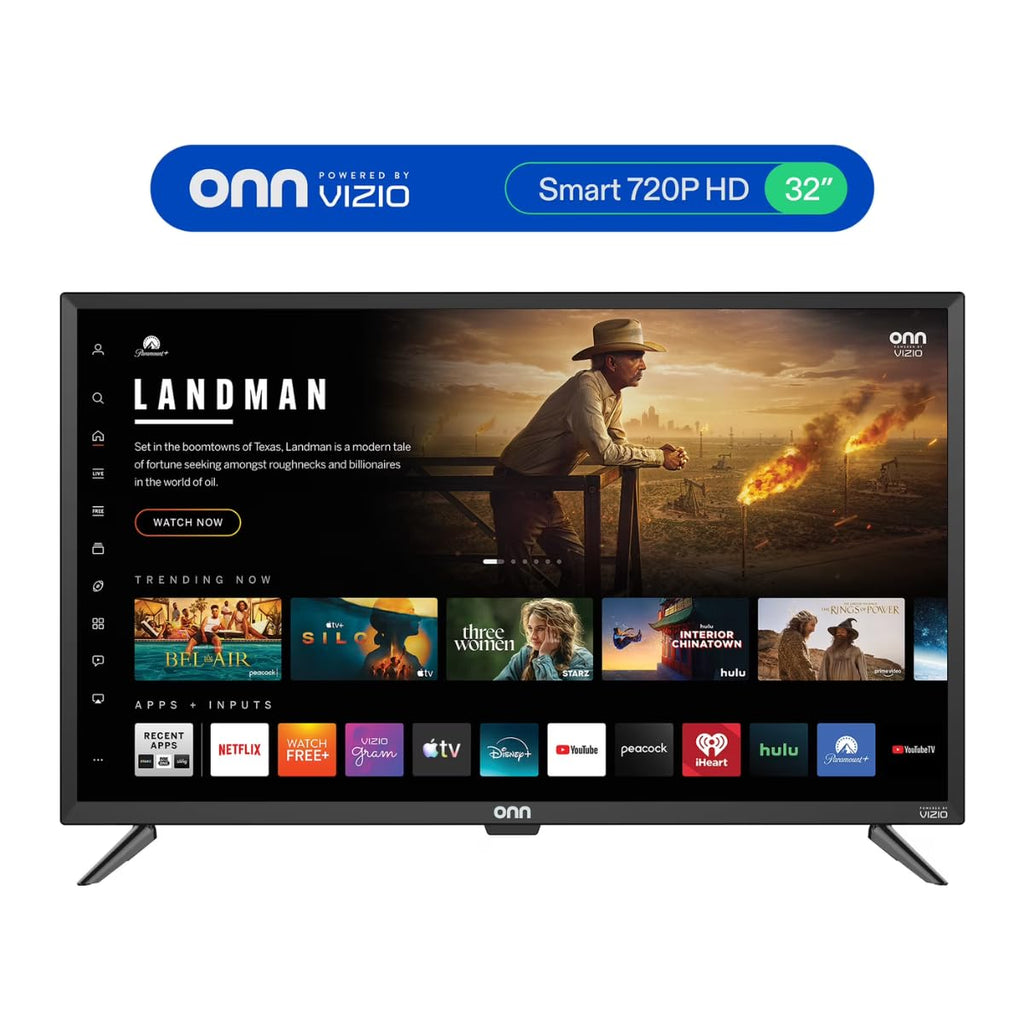 ONN Smart TV 32" Powered by VIZIO Technology Class 720p HD, Works with Apple Home, Amazon Alexa, and Google Home, DTS:X and DTS: Virtual X, 60Hz Refresh Rate, Bluetooth Capable - 32S2V1 (Renewed)