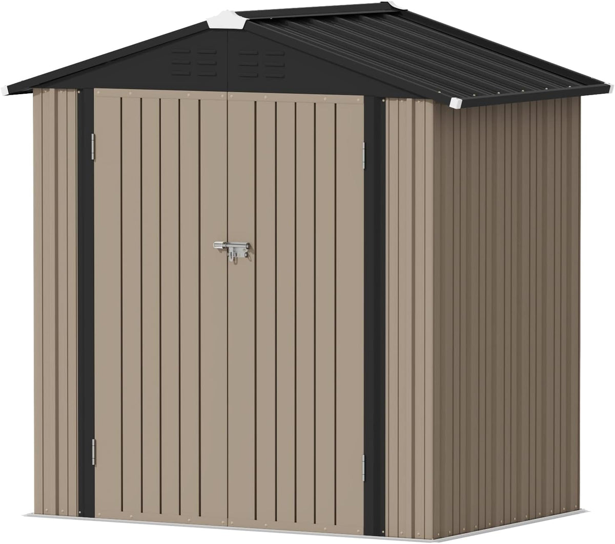Devoko 10x8 FT Outdoor Storage Shed, Brown
