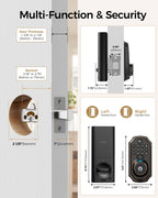 WiFi Video Smart Lock, 5-in-1 Keyless Entry for Front Door
