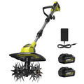 SEYVUM Cordless Tiller for Gardening, 20V 2 X 4.0Ah Battery Powered Cultivator, 9-in Tilling Width and 7-in Depth Electric Rototiller, 360 RPM Garden Tiller for Soil Cultivation