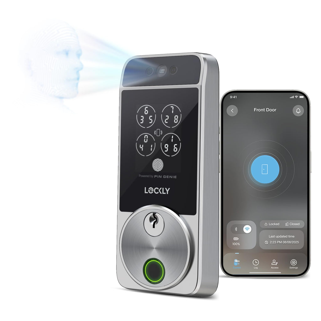 Lockly Visage Zeno Series Smart Lock with Facial Recognition, Fingerprint