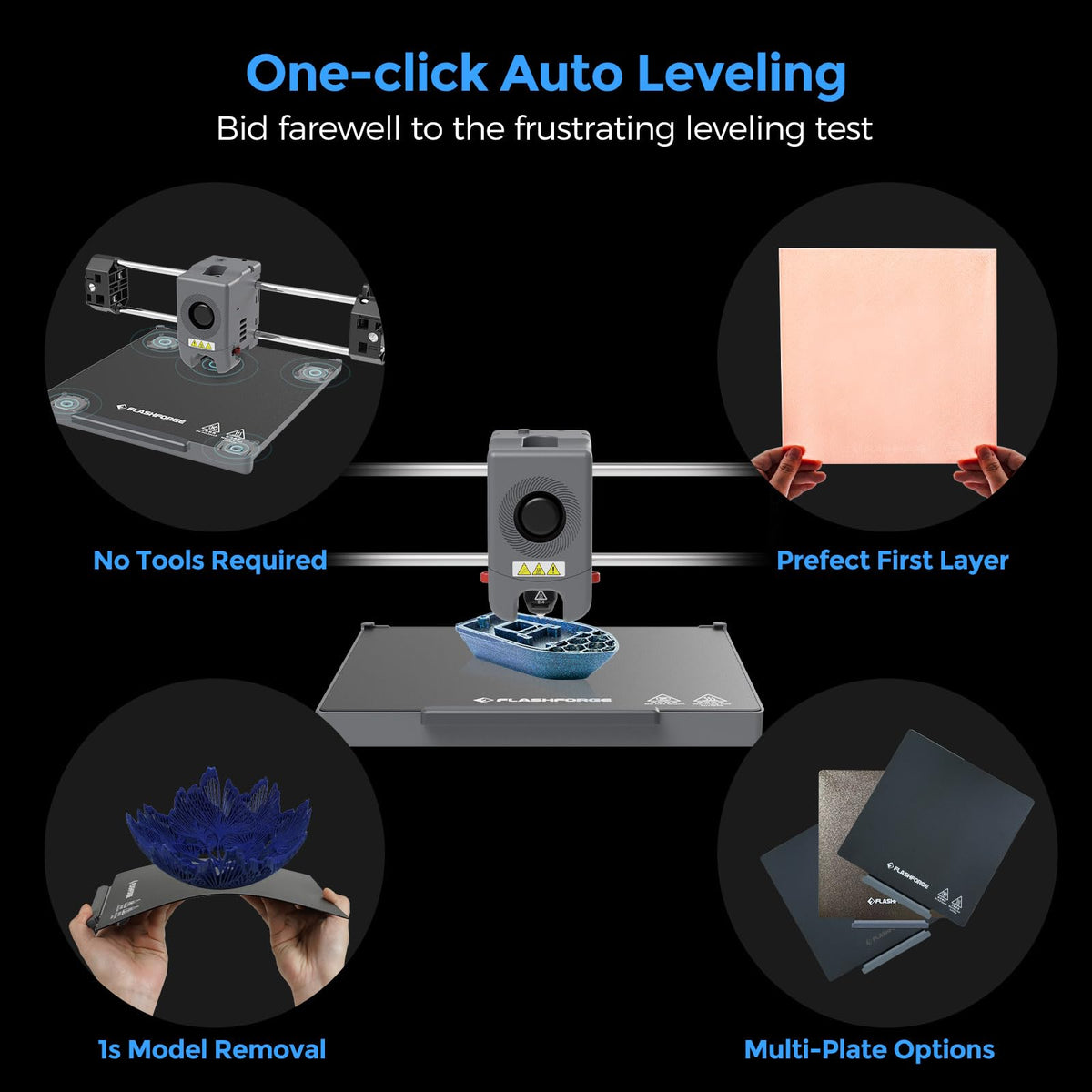 FLASHFORGE Adventurer 5M 3D Printer,Support Multi Materials, High Precision