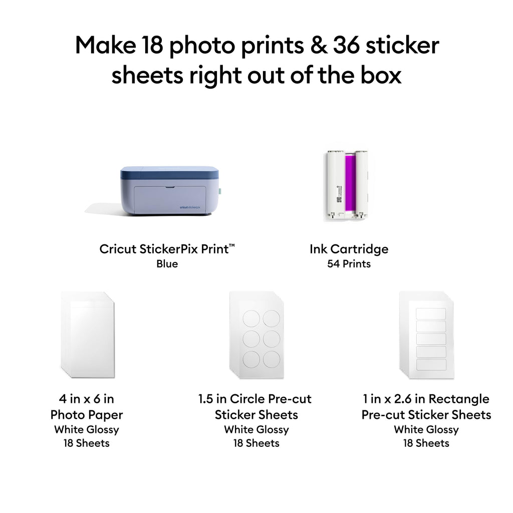 Cricut StickerPix Print™ Photo Printer for iPhone & Sticker Maker