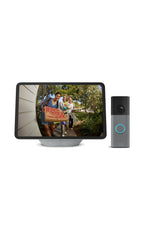 Amazon Echo Show 5 Smart Display with Alexa+ & Ring Battery Doorbell Bundle - 2x Bass, Retinal 2K Video, 6x Enhanced Zoom, Charcoal & Speckled Gray