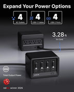 12-in-1 Desktop Charging Station, 160W USB Retractable GaN Charger