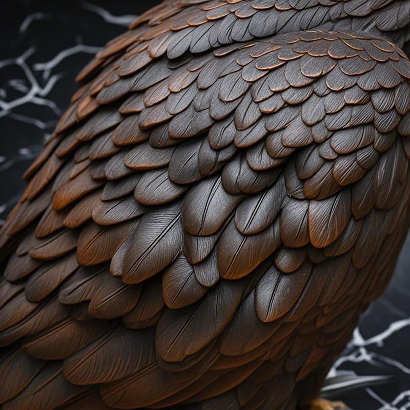 Bald Eagle Statue Outdoor - Large American Eagle Figurine for Garden 24.4"H