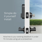 Yale Approach Smart Wi-Fi Deadbolt Retrofit Smart Lock, Unlimited Virtual Keys, App Remote Control, Keyless Entry - Black