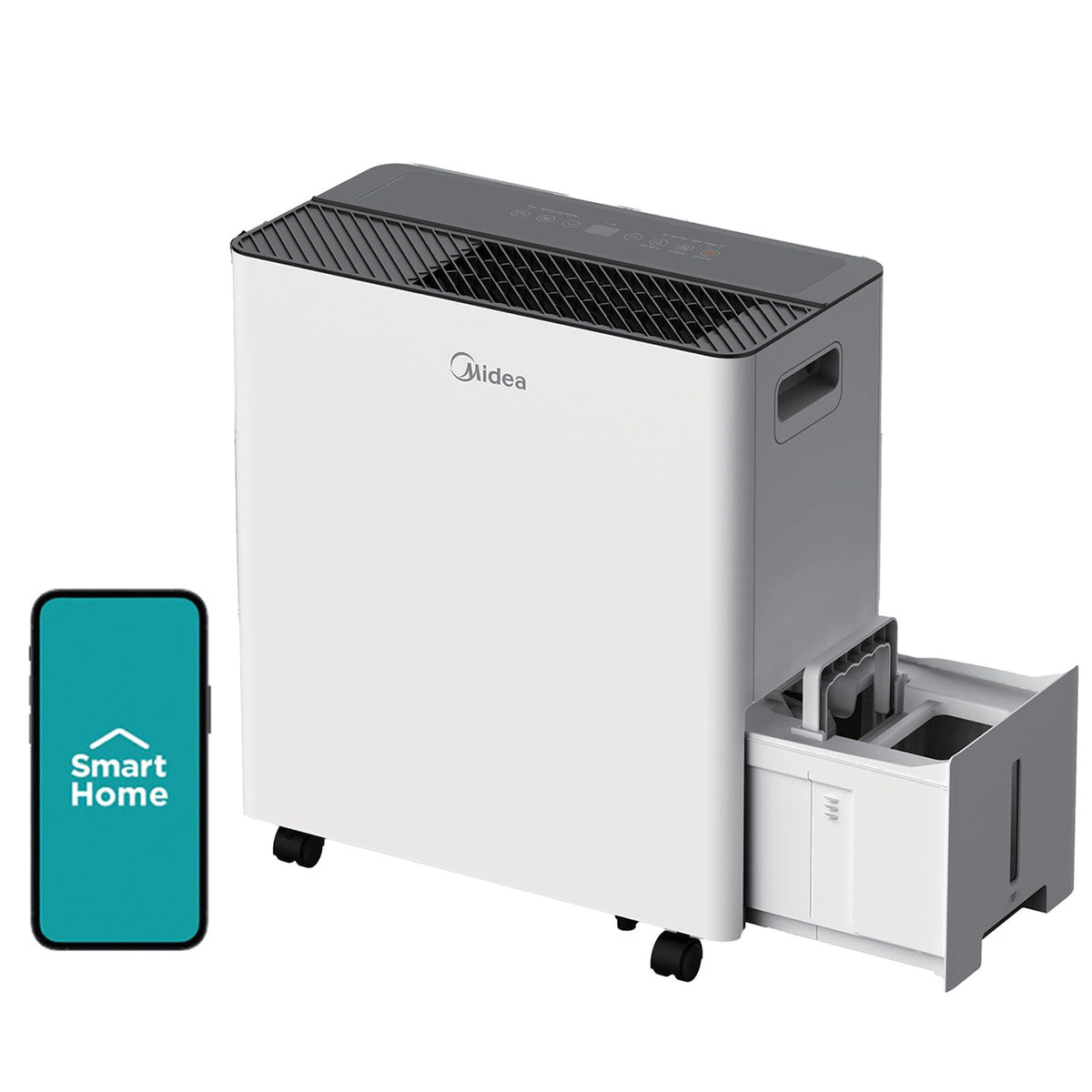 Midea 35 Pint Dehumidifier, 3,500 Sq. Ft, Wi-Fi (Renewed)