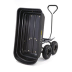 Gorilla Carts 600 lb Poly Garden Dump Cart, 4 Cu Ft Wagon, Quick-Release