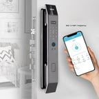 3D Face Recognition Smart Door Lock – Fully Automatic Biometric Fingerprint Lock with Facial Scan, APP Control, Keypad & Key Entry | Aluminum Alloy Digital Front Door Lock for Home, Office & Apartment
