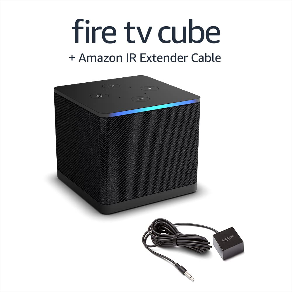 Amazon Fire TV Cube, with AI-powered Fire TV Search, Hands-free streaming device, find shows faster with Alexa+, Wi-Fi 6E, 4K Ultra HD