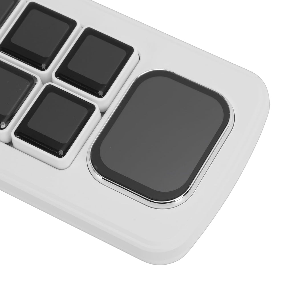 Multifunctional AI Voice Recognition Control Panel with Mechanical Buttons for and OS X Compatibility (White)