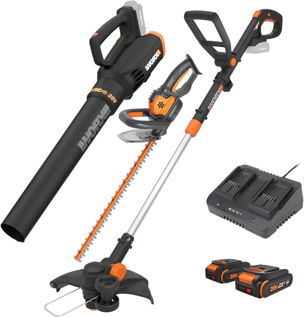 WORX 20V 12" 2-in-1 Cordless String Trimmer & Electric Lawn Edger, WG163