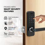 3D Face Recognition Smart Door Lock with HD Camera: Keyless Entry, Fingerprint, Passcode, IC Card, Key, Tuya App, Doorbell, Auto-Lock Deadbolt for Front Door, DIY Installation