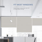 THIRDREALITY ZigBee Smart Blind, Motorized Blackout Window Shades with Remote, Cordless Honeycomb Blinds, Automatic Height Setting, AA Batteries Powered, 20" W x 72" H Beige/White