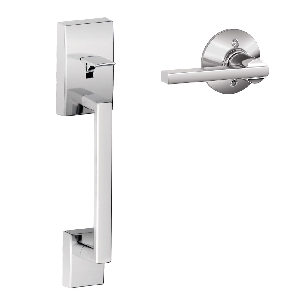 SCHLAGE Century Lower Half Entry Handleset, Latitude Lever, Matte Black