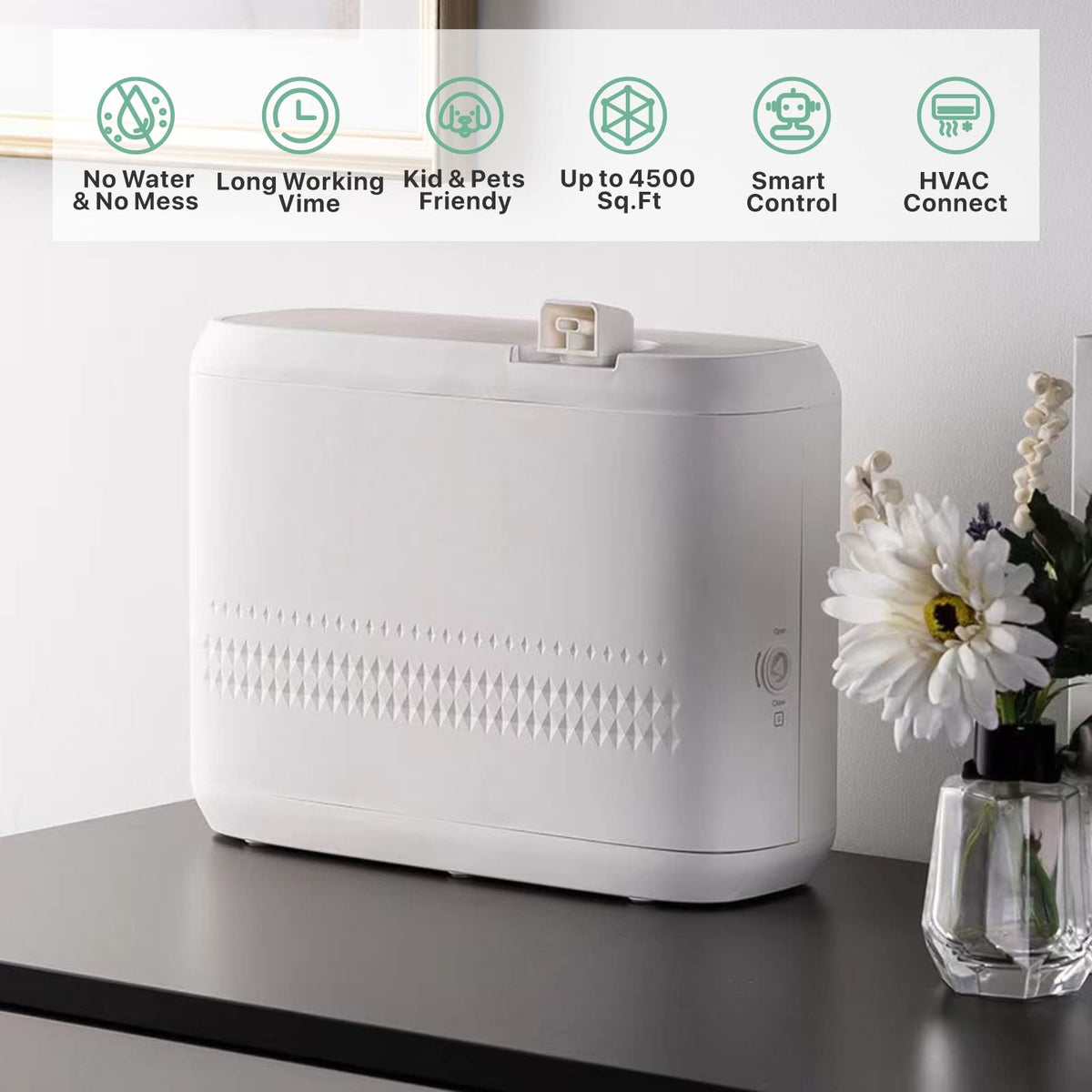 Smart Scent Air Machine for Home, Hotel, Spa, and Office,850ML HVAC Scent Diffuser with Essential Oils,Waterless Aromatherapy Diffuser, Cover Up to 4500 Sq.Ft