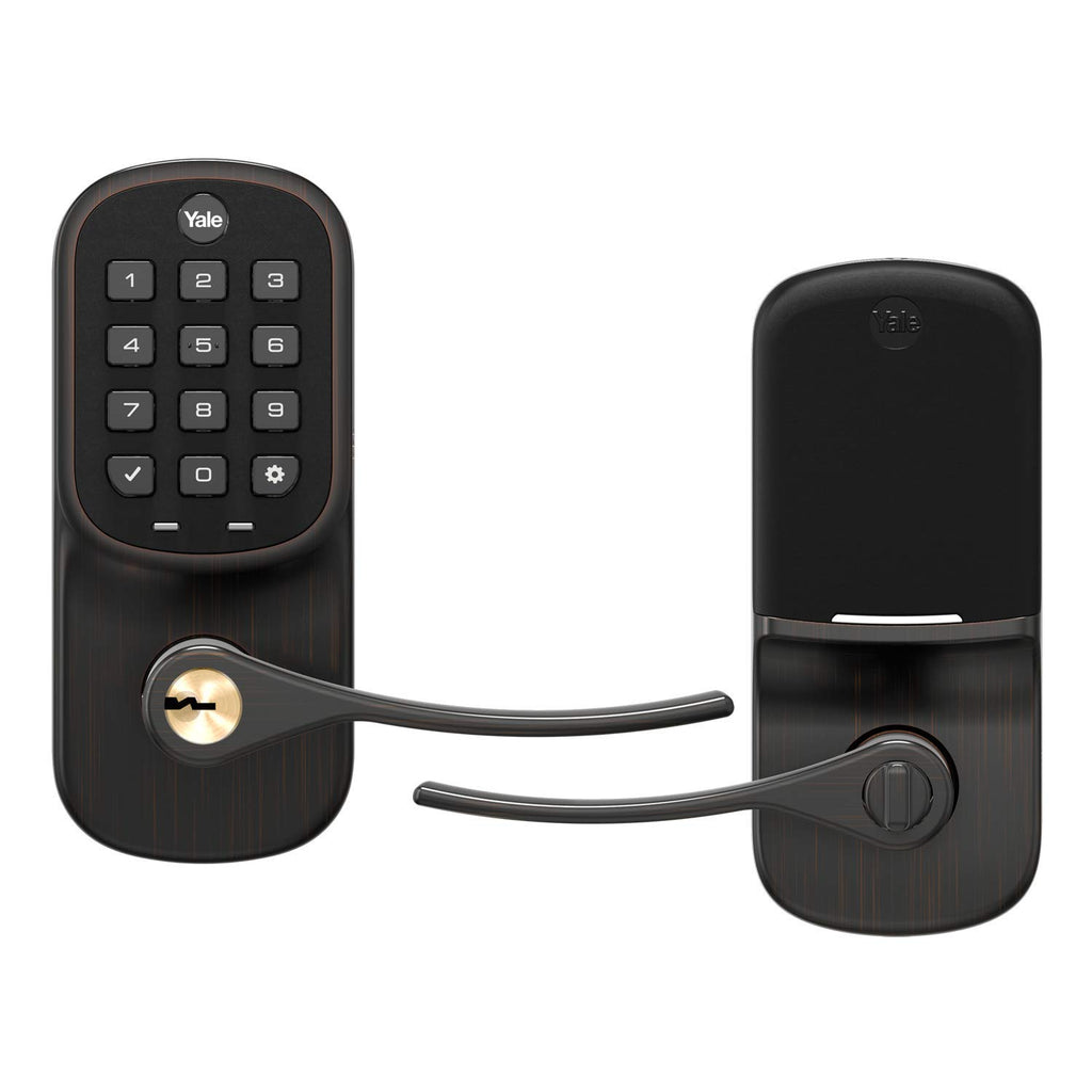 Yale WiFi Smart Lock with Handle & Keypad, Keyless Entry, Satin Nickel